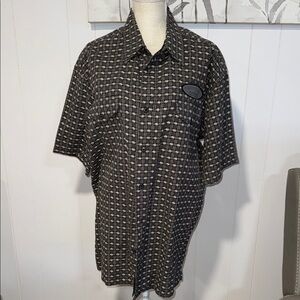 Harley-Davidson Black and White Checkered Shirt